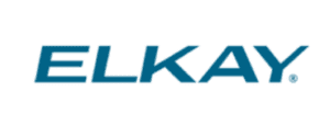 ELKAY blue wordmark logo on white background