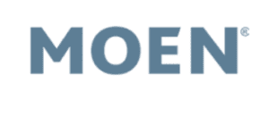 Blue MOEN company wordmark logo